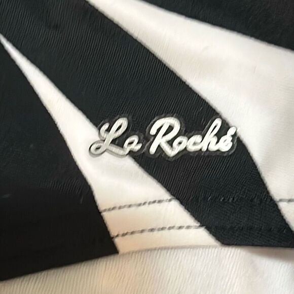 La Roche Women's L Tropical Print Bikini Set Black White Underwire Swimsuit New - Picture 4 of 11